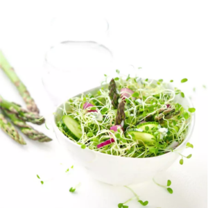 Clover salad with soy cream