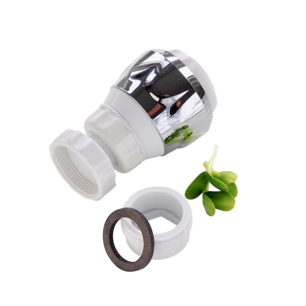 white crome water saving faucet adapter