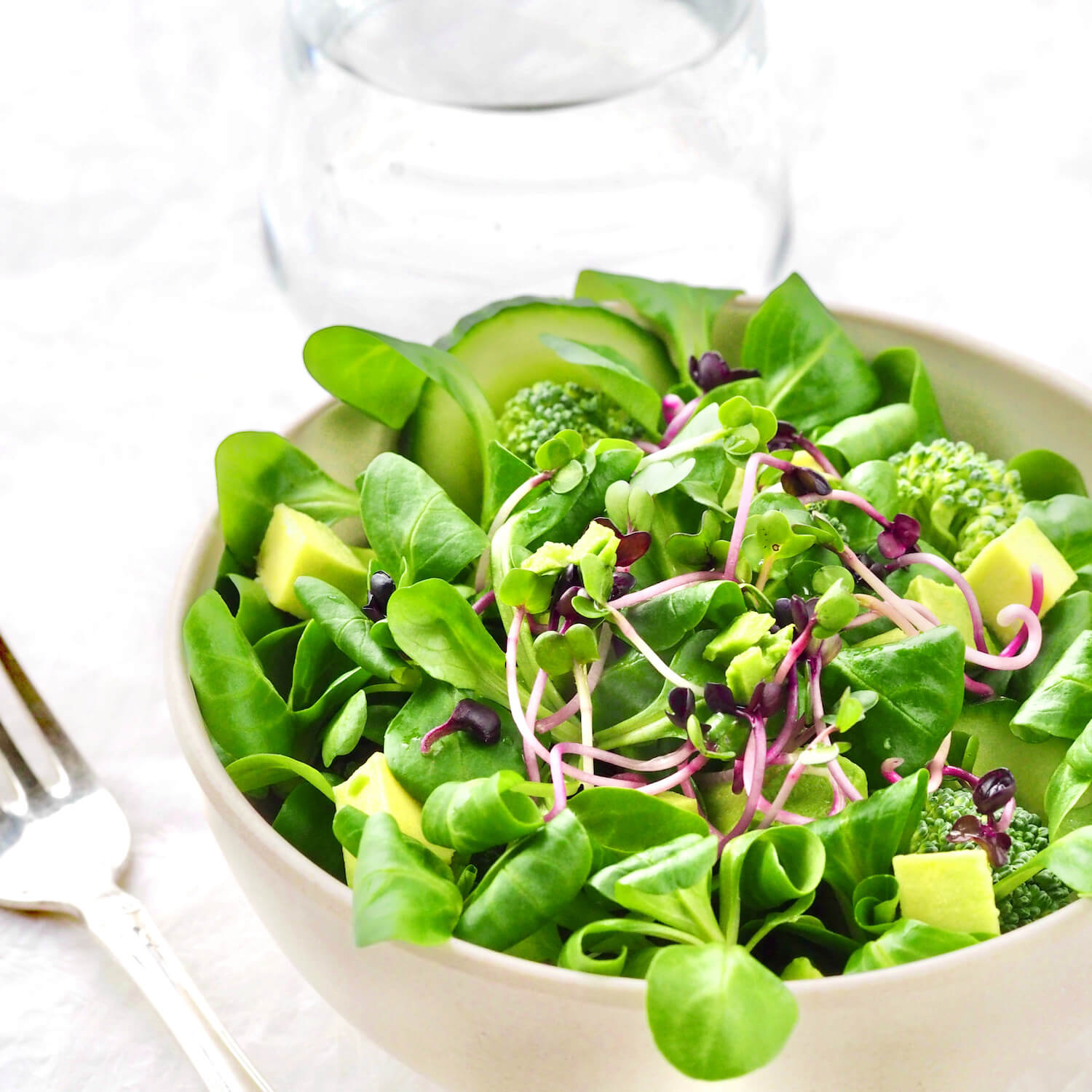 Radish sprout salad