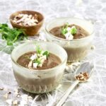 Cocoa smoothie with pea shoots