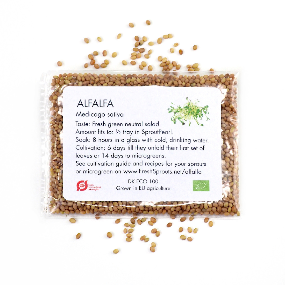 Organic Alfalfa seeds for Sprouts and Microgreens 4 gram