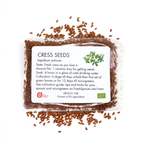 Organic Cress seeds for Sprouts and Microgreens 3 gram