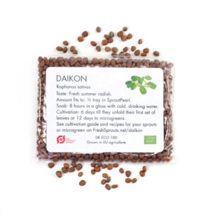 Organic Daikon radish seeds for Sprouts and Microgreens 5 gram